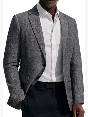 Slim Fit Lightweight Sport Coat Blazer Two Button Casual Business Jacket